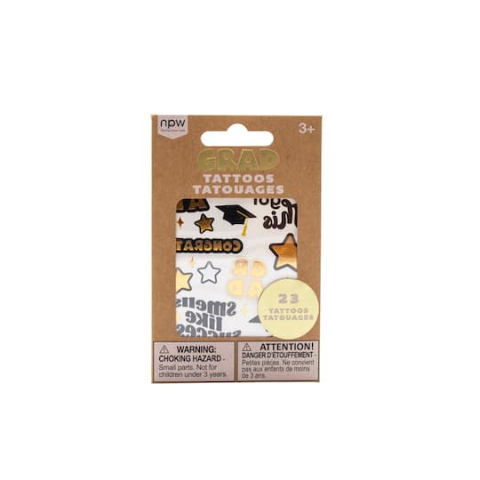 Graduation Temporary Tattoos, 23ct.